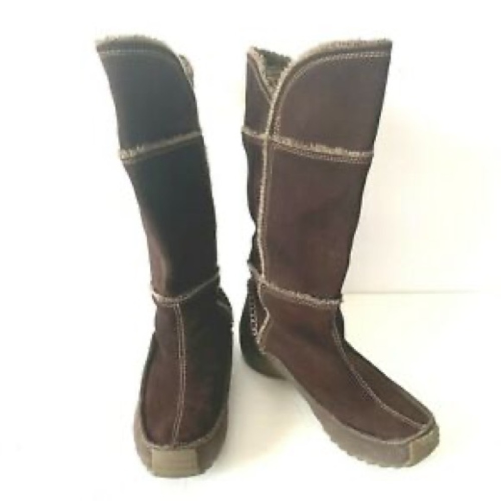 Sporto Patch Leather Faux Fur Boot
